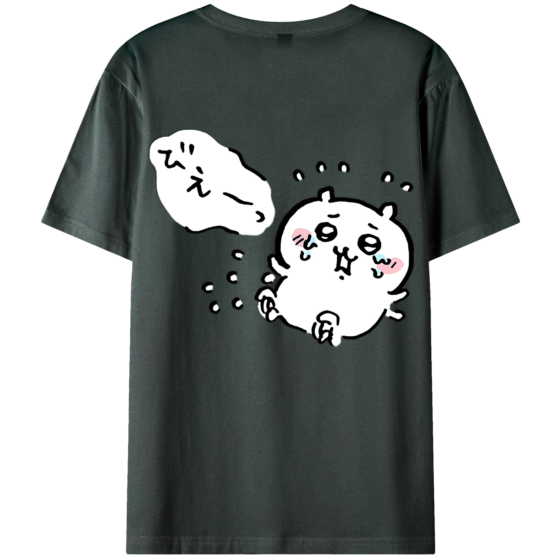 （画像用） ちいかわ ちいかわ Chii-kawa chiikawa 綿100％ メンズ半袖Tシャツ（バックプリント） 通気性